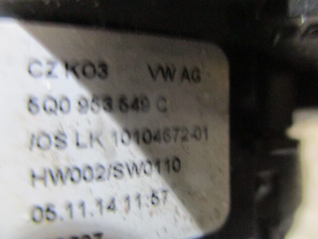 2014 AUDI A3 8V INDICATER WIPER STALK SQUIB 8V0953521BP 5Q0953549C 8V0953502B - Image 4