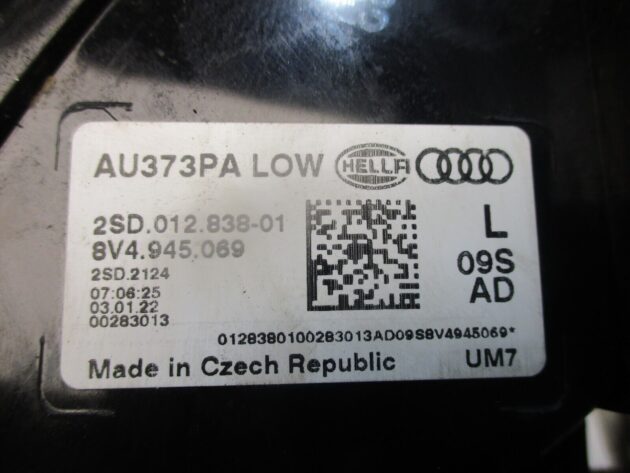 2018 AUDI A3 8V HATCHBACK REAR LEFT PASSENGER SIDE TAILLIGHT LAMP 8V4945069 - Image 3