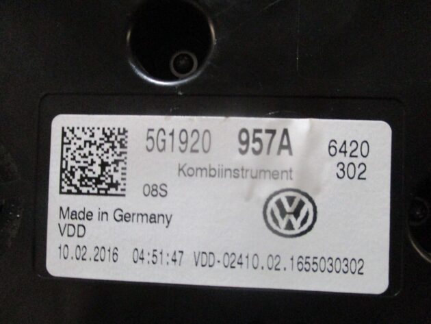 2016 GENUINE VW GOLF MK7 GTD SPEEDOMETER INSTRUMENT CLUSTER CLOCK 5G1920957A - Image 3