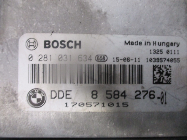 2014 GENUINE BMW 3 SERIES AUTOMATIC ENGINE CONTROL MODULE ECU 2.0 DIESEL 8584276 - Image 2