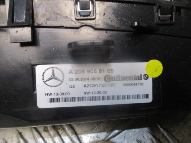 2016 GENUINE MERCEDES C CLASS AC HEATER CLIMATE CONTROL SWITCH PANEL A2059058105 - Image 2