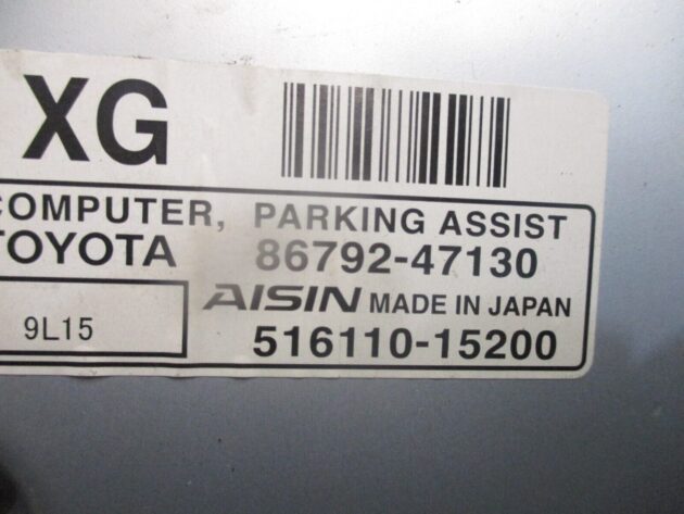 2012 GENUINE TOYOTA PRIUS PARKING ASSIST CONTROL MODULE 86792-47130 - Image 2