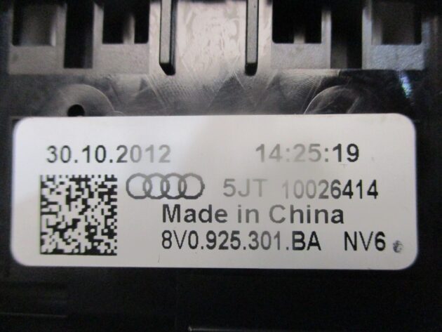 2014 AUDI A3 8V START STOP HAZARD SWITCH DRIVE TRACTION PANEL 8V0925301BA - Image 2