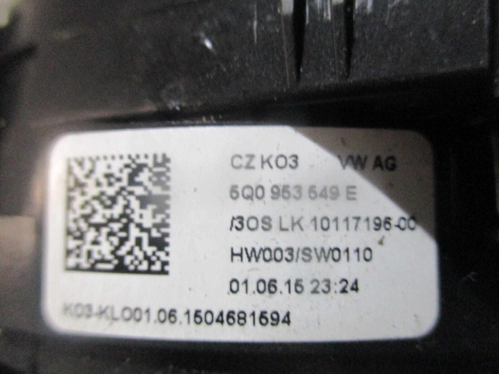 2015 GENUINE VW GOLF MK7 STEERING WHEEL COLUMN SLIP RING SQUIB 5Q0953549E - Image 2