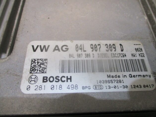 2014 GENUINE AUDI A3 8V ENGINE ECU CONTROL UNIT MODULE 04L907309D - Image 2