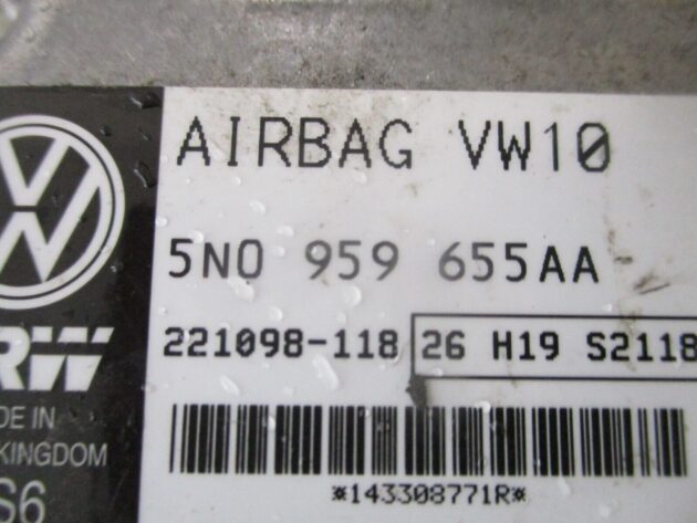 2013 VW PASSAT B7 SRS AIRBG ECU CONTROL UNIT MODULE 5N0959655AA - Image 2