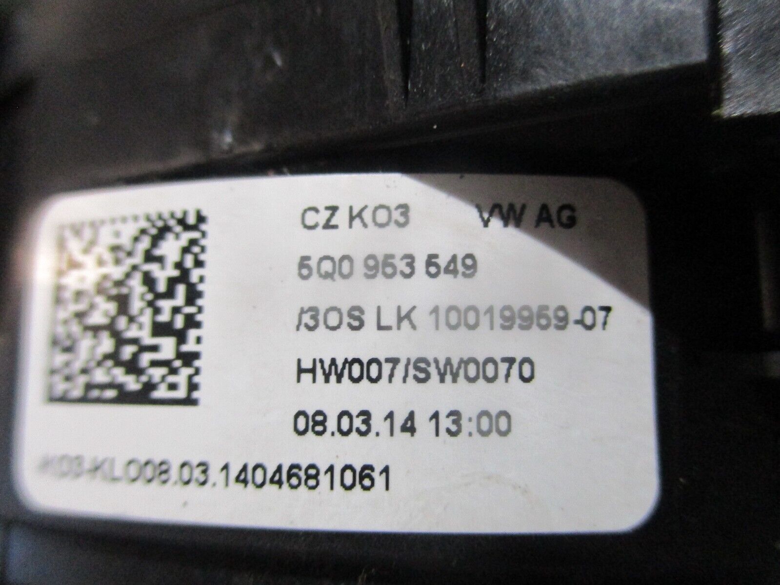 2015 GENUINE VW GOLF MK7 STEERING COLUMN AIRBG SQUIB 5Q0953549 - Image 2