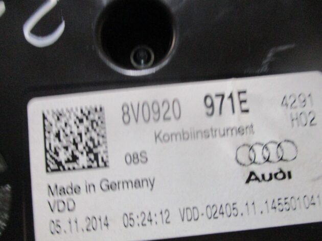 2014 GENUINE AUDI A3 8V SPEEDOMETER INSTRUMENT CLUSTER CLOCK 8V0920971E - Image 2