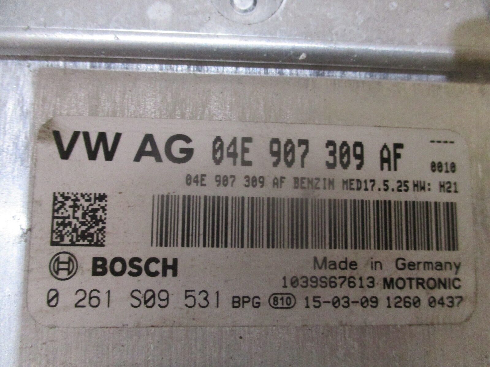 2015 GENUINE VW POLO ENGINE ECU CONTROL UNIT MODULE 04E907309AF - Image 2