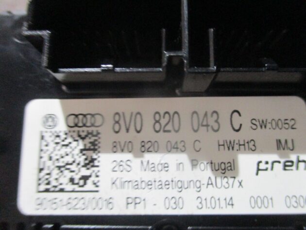 2014 GENUINE AUDI A3 8V AC HEATER CLIMATE CONTROL SWITCH PANEL 8V0820043C - Image 4