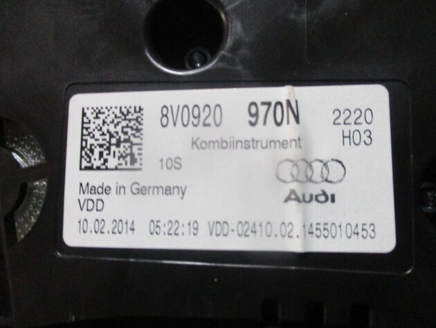 2014 GENUINE AUDI A3 8V SPEEDOMETER INSTRUMENT CLUSTER CLOCK 8V0920970N - Image 3