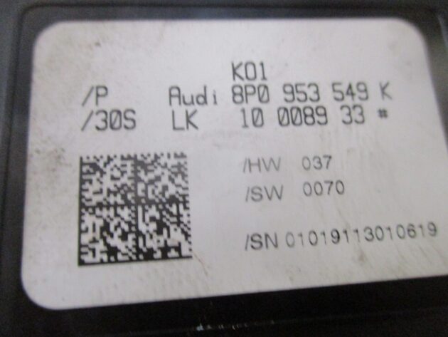 2012 GENUINE AUDI A3 8P STEERING CONTROL MODULE 8P0953549K - Image 2