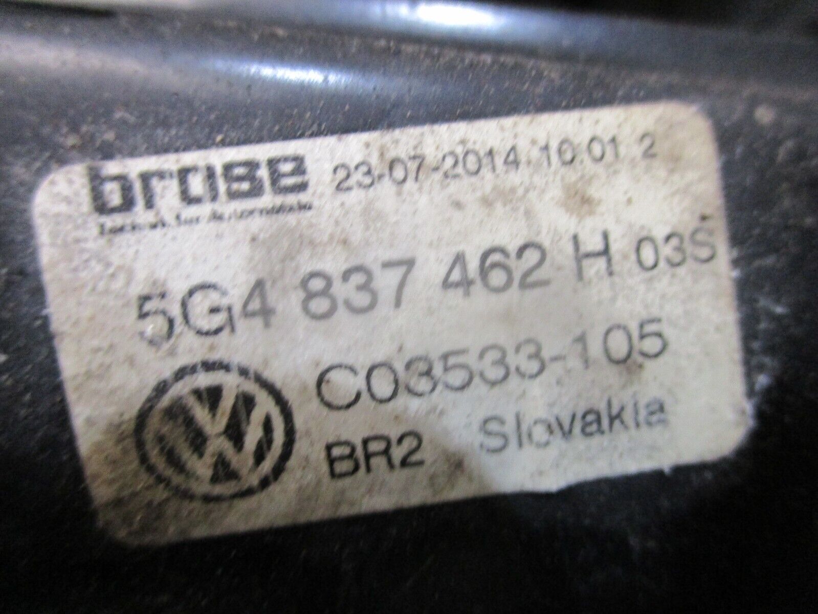 2015 GENUINE VW GOLF MK7 FRONT RIGHT DRIVER SIDE WINDOW REGULATER 5G4837462H - Image 2