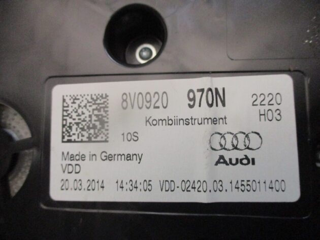 2014 GENUINE AUDI A3 8V SPEEDOMETER INSTRUMENT CLUSTER CLOCK 8V0920970N - Image 2