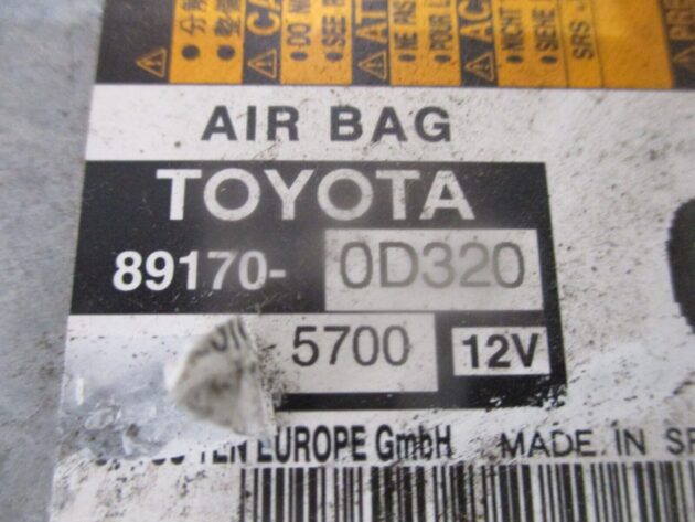2013 GENUINE TOYOTA YARIS SRS AIRBG ECU CONTROL MODULE 89170-0D320 - Image 2