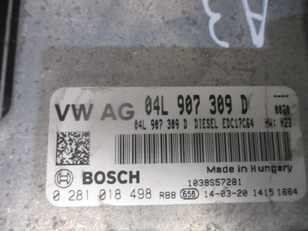 2014 GENUINE AUDI A3 8VENGINE ECU CONTROL UNIT MODULE 04L907309D 04L9066021DS - Image 2