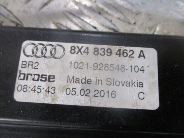 2016 GENUINE AUDI A1 8X REAR RIGHT DRIVER SIDE WINDOW REGULATER 8X4839462A - Image 2