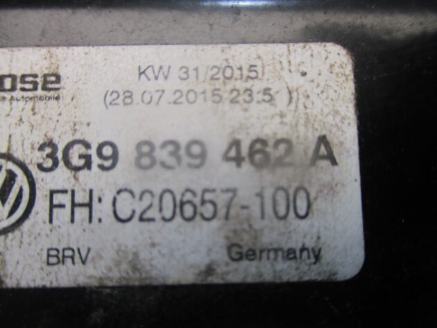 2017 VW PASSAT B8 ESTATE REAR RIGHT DRIVER SIDE WINDOW REGULATER 3G9839462A - Image 2