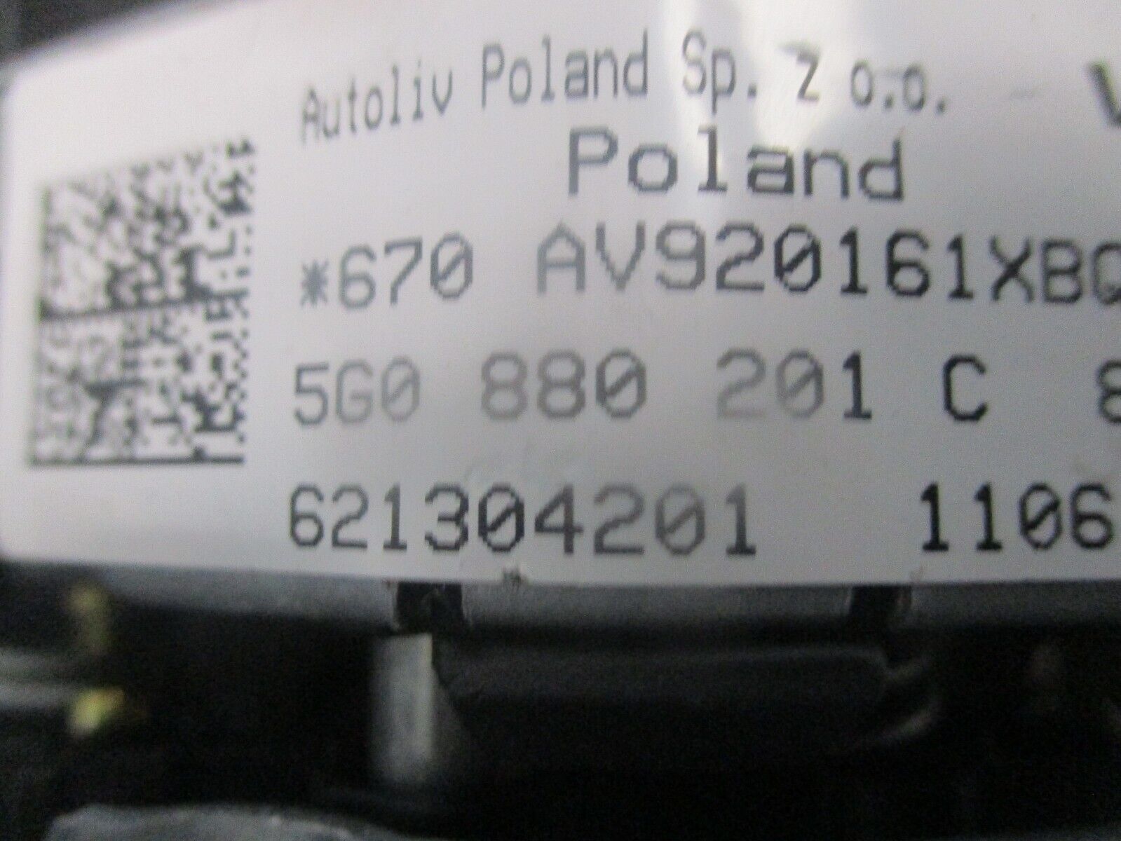 2015 GENUINE VW GOLF MK7 STEERING WHEEL AIRBG 5G0880201C - Image 2