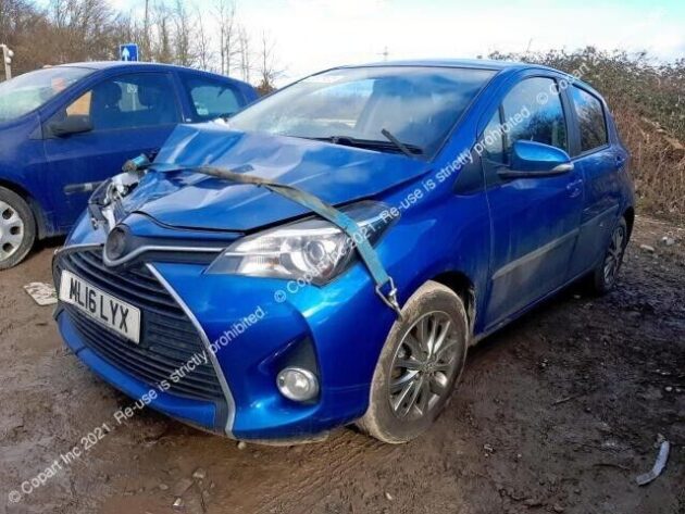 2016 TOYOTA YARIS ICON 1.4 VVTI PETROL MANUAL 5 DOOR HATCHBACK BREAKING ENGINE,
