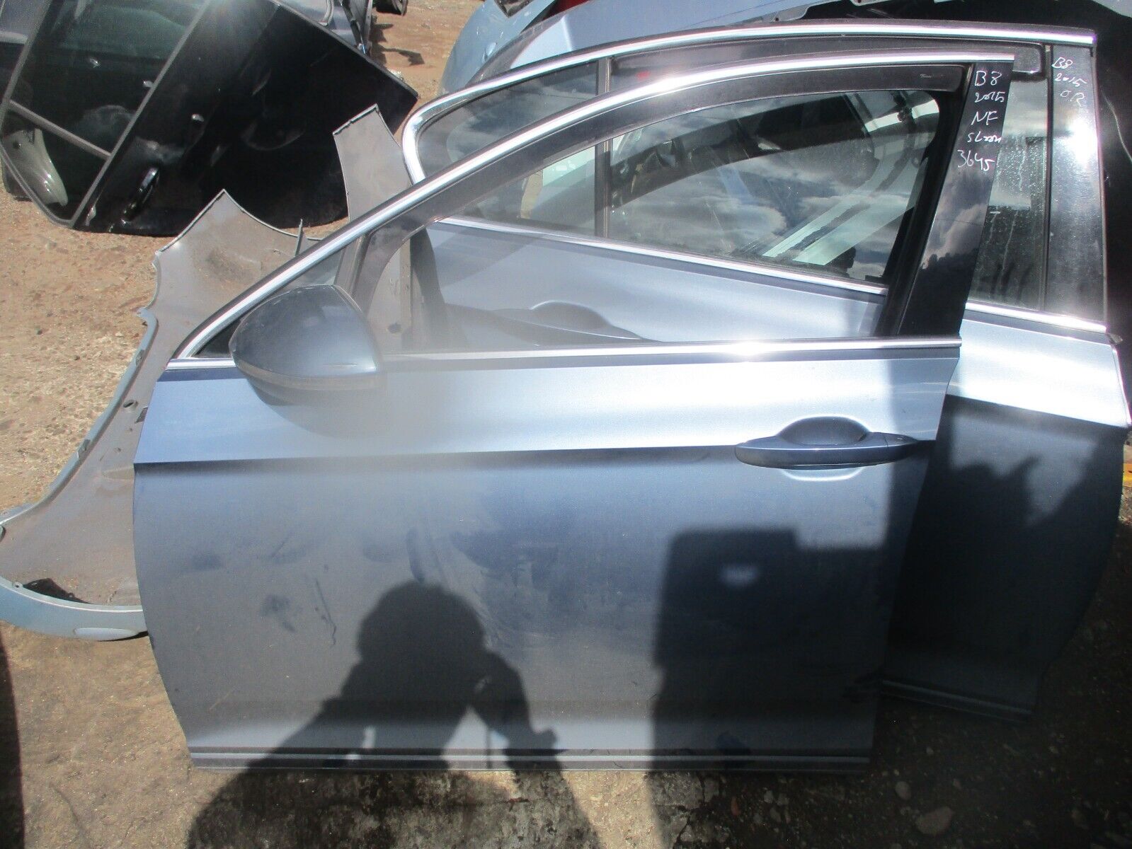 2015 GENUINE VW PASSAT B8 SALOON FRONT LEFT PASSENGER SIDE BARE SHELL DOOR NSF - Image 3