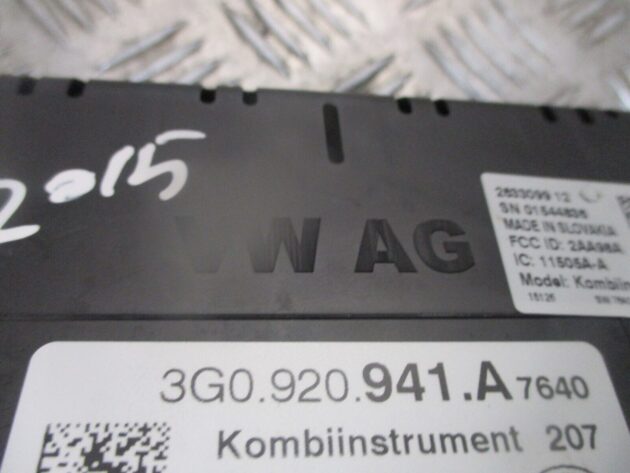 2015 GENUINE VW PASSAT B8 SPEEDOMETER INSTRUMENT CLUSTER CLOCK 3G0920941A - Image 4