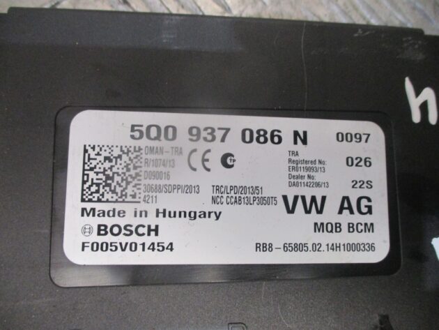 2014 GENUINE SKODA OCTAVIA BCM BODY CONTROL MODULE 5Q0937086N - Image 2