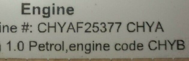 2015 VW UP,POLO,SKODA CITIGO,SEAT MII 1.0L PETROL CHYA BARE ENGINE 12765 MILES - Image 7