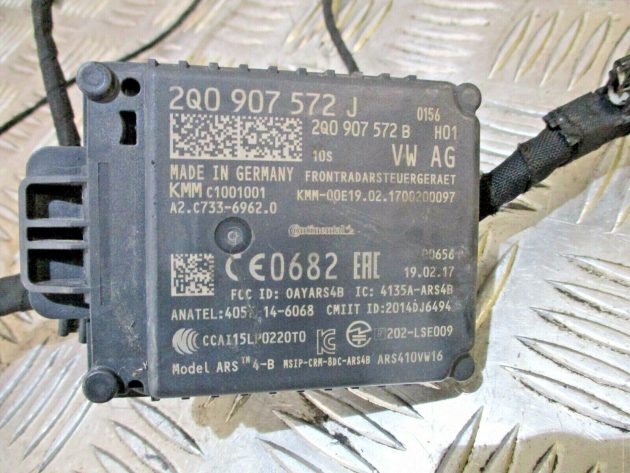 2017 VW GOLF MK7 AUDI Q2 ACC ADAPTIVE CRUISE CONTROL RADAR SENSOR OEM 2Q0907572J