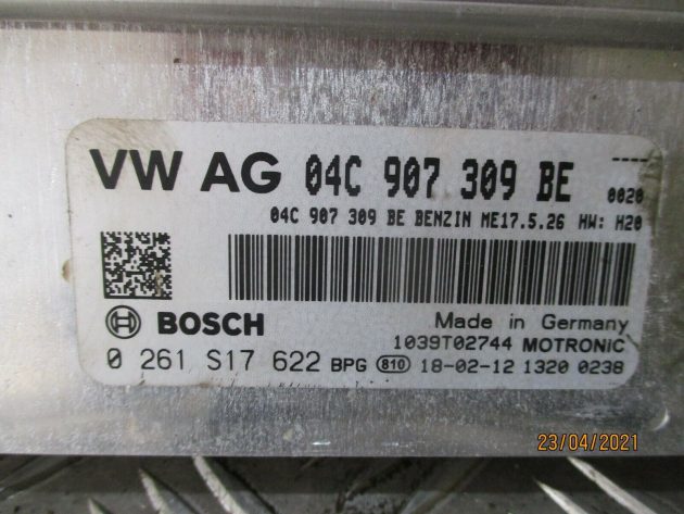 2018-2020 VW POLO 1.0 PETROL CHY ECU ENGINE CONTROL UNIT MODULE OEM 04C907309BE - Image 2