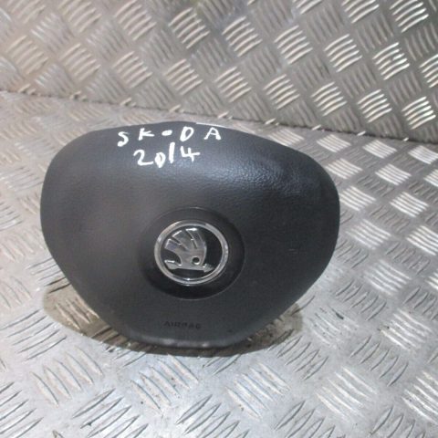 2014 GENUINE SKODA OCTAVIA DRIVER SIDE FRONT STEERING WHEEL AIR BG 5E0880201B