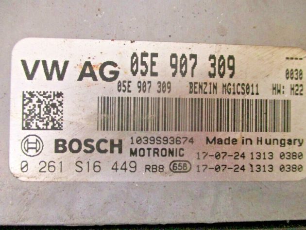 2017-20 GENUINE SEAT LEON FR MK3 1.5 PETROL ENGINE ECU CONTROL UNIT 05E907309 - Image 3