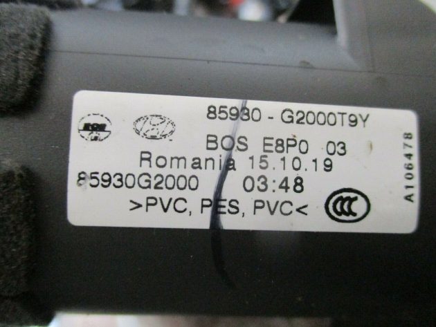 2016-20 HYUNDAI IONIQ REAR PACRCEL SHELF LUGGAGE LOAD BOOT COVER 85390-G2000T9Y - Image 3
