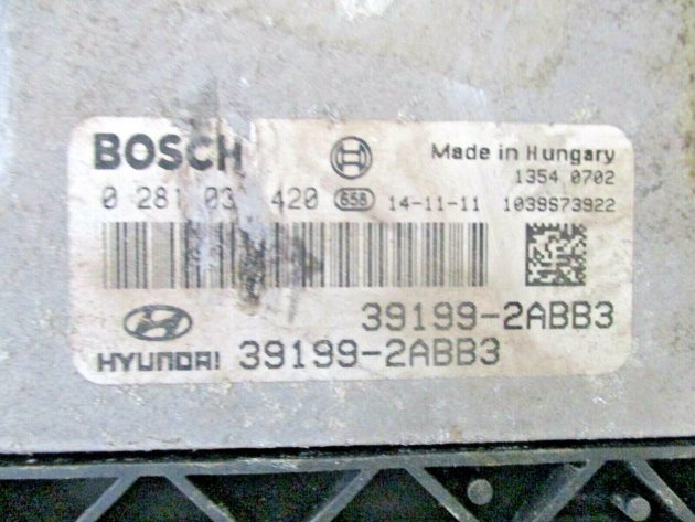 2014 GENUINE HYUNDAI IX35 1.7CRDI ECU ENGINECONTROL UNIT MODULE 39199-2ABB3 - Image 2
