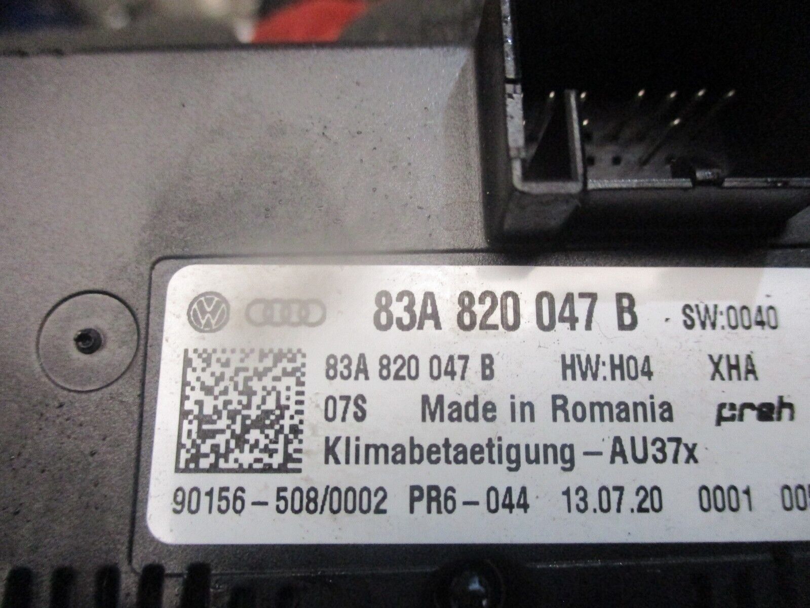 2016 GENUINE AUDI A1 AC HEATER CLIMATE CONTROL SWITCH PANEL 83A820047B - Image 3