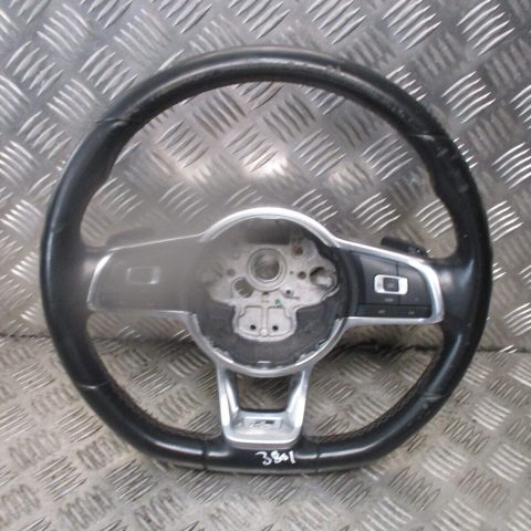 2018 VW GOLF MK7.5 FRONT DRIVERS MULTIFUNCTIONAL STEERING WHEEL 5Q0419091JH OEM