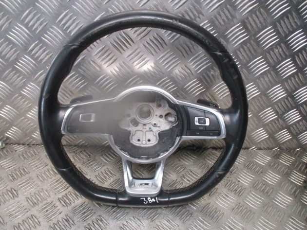 2018 VW GOLF MK7.5 FRONT DRIVERS MULTIFUNCTIONAL STEERING WHEEL 5Q0419091JH OEM - Image 2