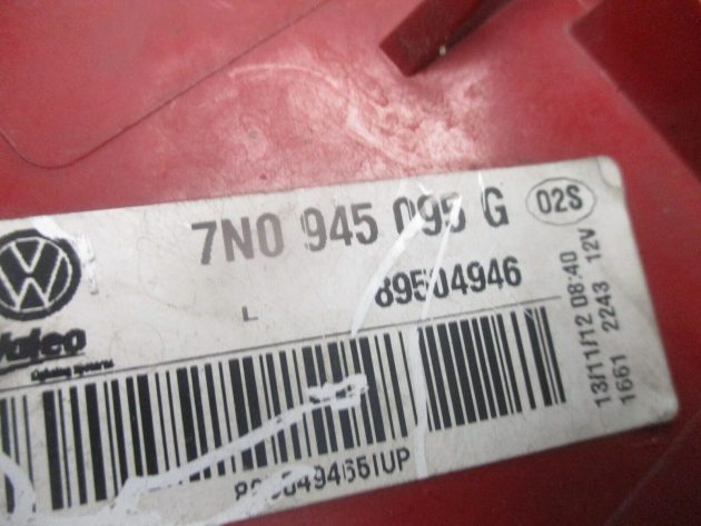2013 GENUINE VW SHARAN 7N REAR LEFT PASSENGER SIDE TAILLIGHT LAMP 7N0945095G - Image 4