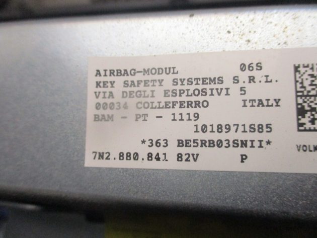 2013 GENUINE VW SHARAN RIGHT DRIVER SIDE SRS AIRBG 7N2880841 - Image 2