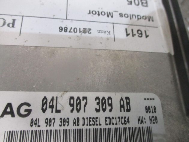 2019 GENUINE SEAT ALHAMBRA 2.0 TDI ECU ENGINE CONTROL MODULE UNIT 04L907309AB - Image 3