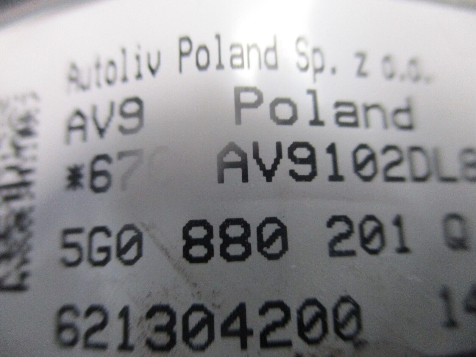 2015 GENUINE VW GOLF MK7 DRIVERS FRONT STEERING WHEEL BAG 5G0880201Q - Image 4