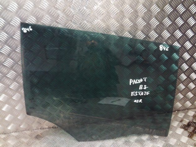 2017 GENUINE VW PASSAT B8 ESTATE REAR RIGHT DRIVER SIDE DOOR WINDOW GLASS OSR - Image 2