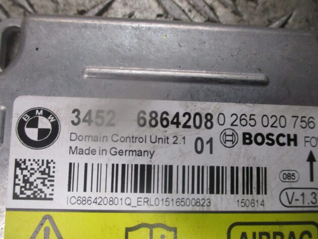 2014 GENUINE BMW 3 SERIES SRS BAG CONTROL MODULE 6864208 - Image 2