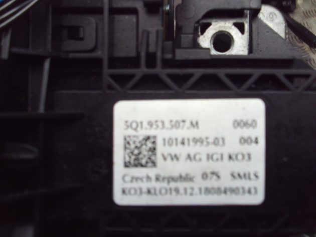 2015 VW GOLF MK7 SQUIB COMBINATION INDICATER WIPER STALK 5Q1953507M 5Q1953549 - Image 2