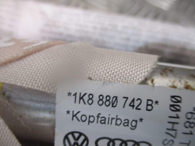 2014 GENUINE VW SCIROCCO FRONT RIGHT DRIVER SIDE CURTAIN ROOF BAG 1K8880742B - Image 3