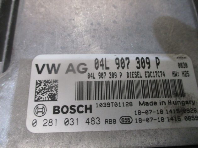 2018 GENUINE VW PASSAT B8 ENGINE ECU CONTROL UNIT MODULE 04L907309P - Image 2
