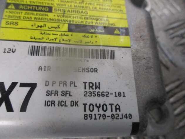 2016 GENUINE TOYOTA AURIS SRS ECU BAG CONTROL MODULE UNIT 8917002J40 - Image 3