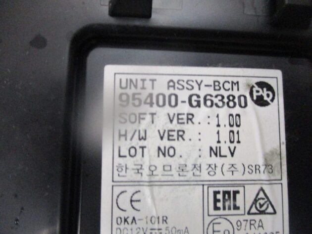 2019 GENUINE KIA PICANTO BCM BODY CONTROL MODULE ECU 95400G6380 - Image 2