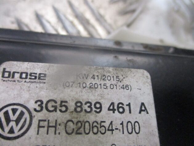 2017 VW PASSAT B8 SALOON REAR RIGHT DRIVER SIDE DOOR WINDOW REGULATOR 3G5839461A - Image 3