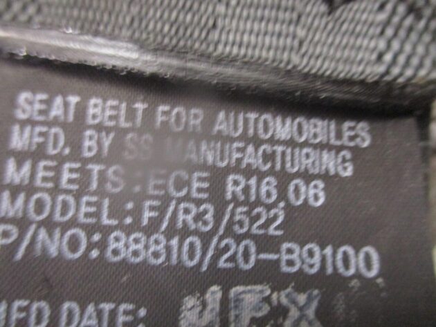 2014 GENUIN HYUNDAI I10 FRONT LEFT PASSENGER SIDE SEAT BELT 88810/20-B9100 - Image 4